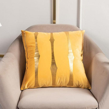 Bronzed Gold Striped Luxury Cushion Case