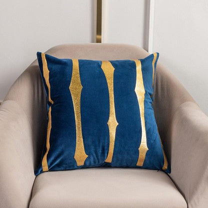 Bronzed Gold Striped Luxury Cushion Case