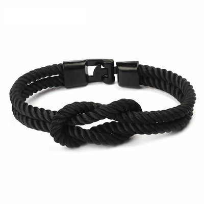 Braided Nylon Anchor Charm Bracelet