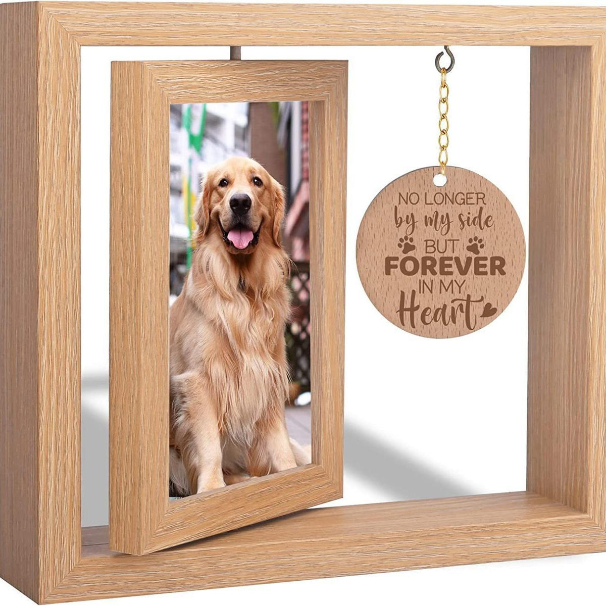 Solid Wood Rotatable Tabletop Picture Frame