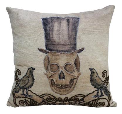Vibhsa Halloween Embroidered Throw Pillow 20" x 20"