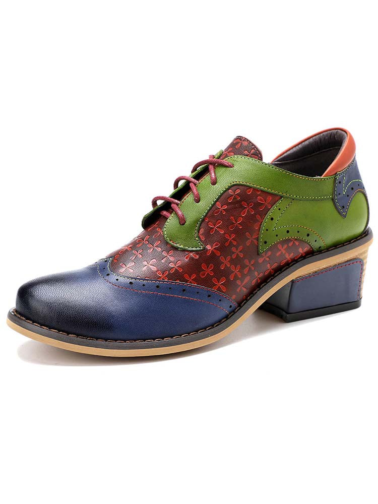 Casual Vintage Handmade Style Leather Brogue Shoes