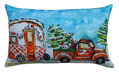 Vibhsa Christmas Cravan Holiday Pillow (14"X20")