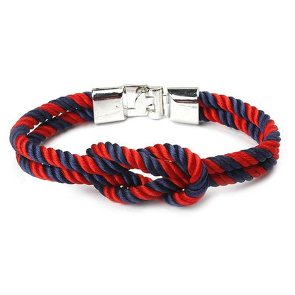 Braided Nylon Anchor Charm Bracelet