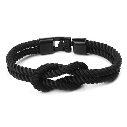 Braided Nylon Anchor Charm Bracelet