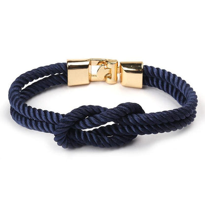 Braided Nylon Anchor Charm Bracelet
