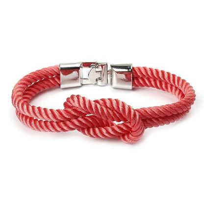 Braided Nylon Anchor Charm Bracelet