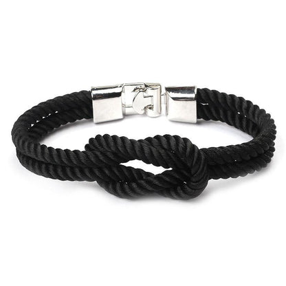 Braided Nylon Anchor Charm Bracelet