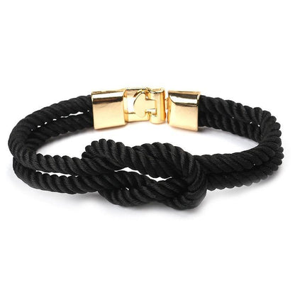 Braided Nylon Anchor Charm Bracelet