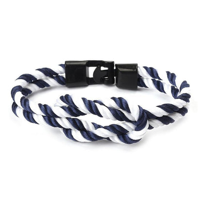 Braided Nylon Anchor Charm Bracelet