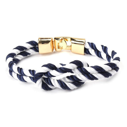 Braided Nylon Anchor Charm Bracelet