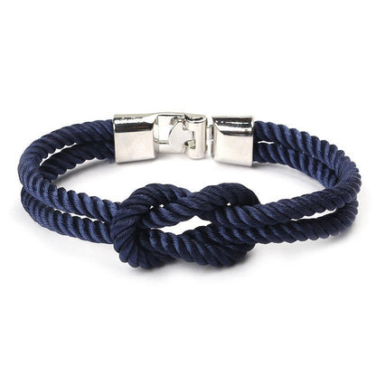 Braided Nylon Anchor Charm Bracelet