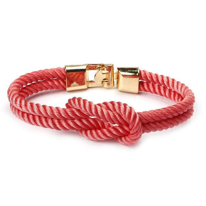 Braided Nylon Anchor Charm Bracelet