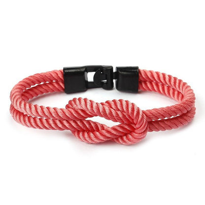 Braided Nylon Anchor Charm Bracelet