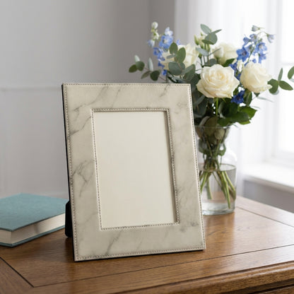 White Leather Frame