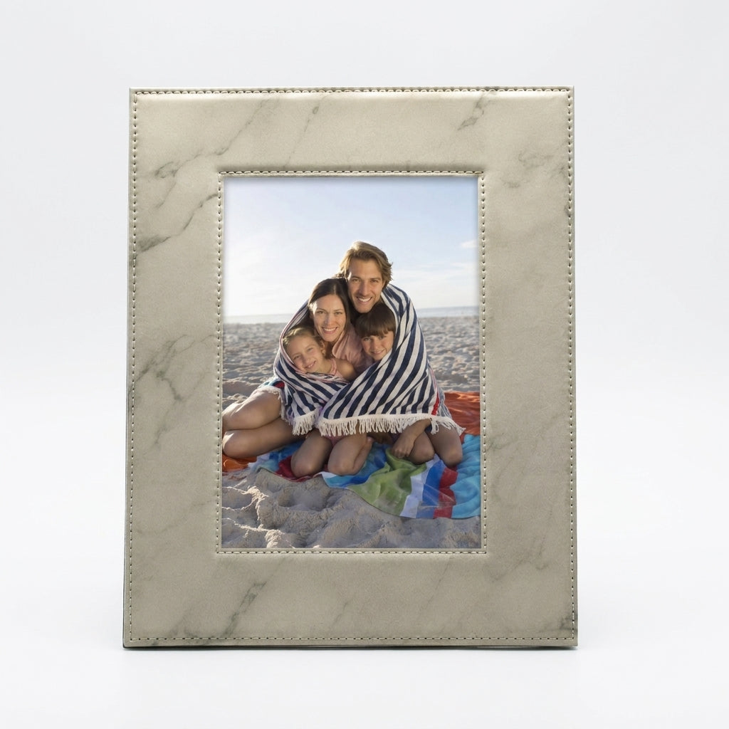White Leather Frame