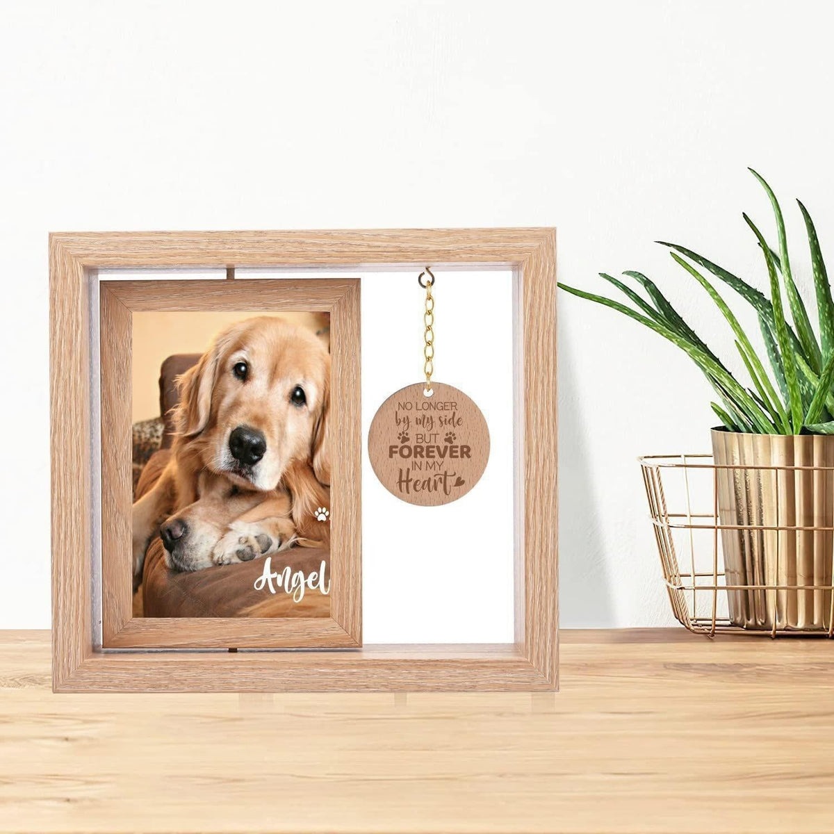 Solid Wood Rotatable Tabletop Picture Frame