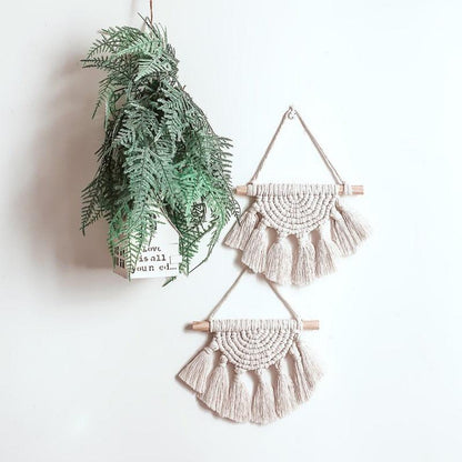 Handmade Woven Tapestry & Tassel Wall Hanging