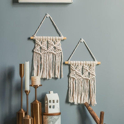 Handmade Woven Tapestry & Tassel Wall Hanging