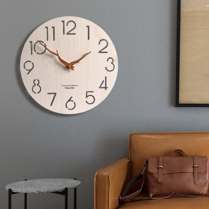 12-Inch Nordic Modern Wooden 3D Wall Clock