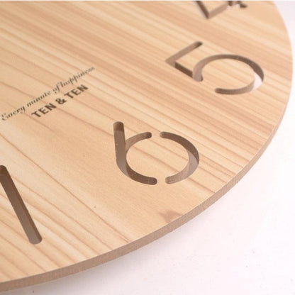 12-Inch Nordic Modern Wooden 3D Wall Clock